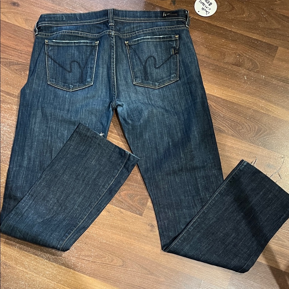 Women's Distressed Blue Jeans - Picture 4 of 4